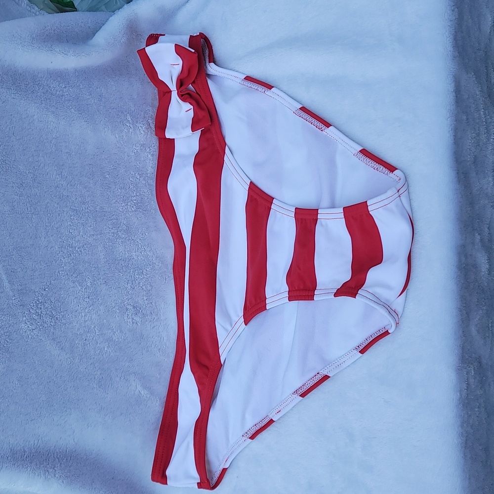 Bikini Bottoms, red and white stripped